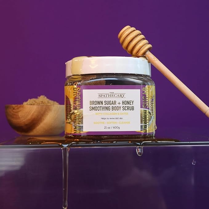 Body Scrub, Exfoliating-Nourishing-Refreshing-Smoothing Body Care 21 oz. (21 oz, Brown Sugar + Honey)