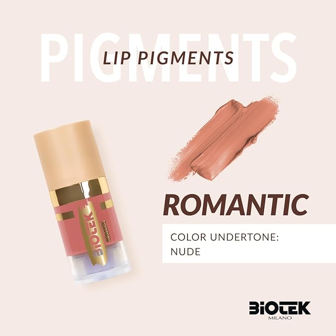 Biotek Lip Pigment for Permanent Makeup - Light Brown Color for Lip - Made in Italy - Romantic 0,24 fl.oz.
