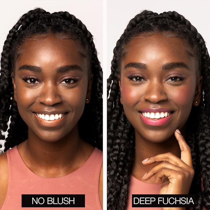 Palladio Liquid Blush for Cheeks & Lips 2-in-1 Makeup, Weightless Cream Formula, Smudge Proof Long-Wearing Pigmented, Natural Look, Dewy Finish, Deep Fuchsia