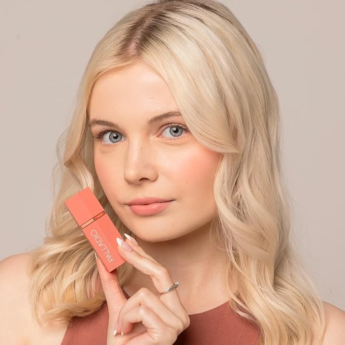 Palladio Liquid Blush for Cheeks & Lips 2-in-1 Makeup Face Blush, Weightless Cream Formula, Smudge Proof Long-Wearing Pigmented Blush, Natural Look Makeup Face Blushes, Dewy Finish, Rose Cloud
