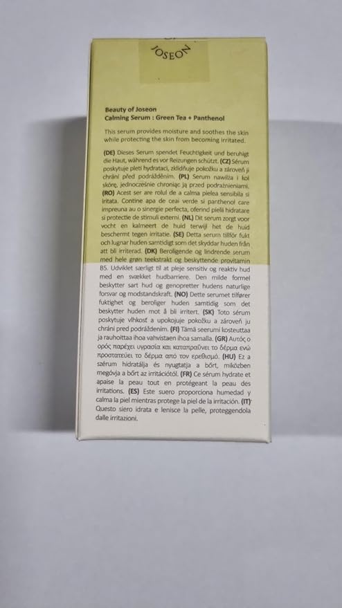 Beauty of Joseon Calming Serum Green Tea Panthenol Soothing, Moisturizing Sensitive, Acne-Prone, UV Irritated Skin, Daily Korean Skin Care for Men and Women, 30ml 1 fl.oz