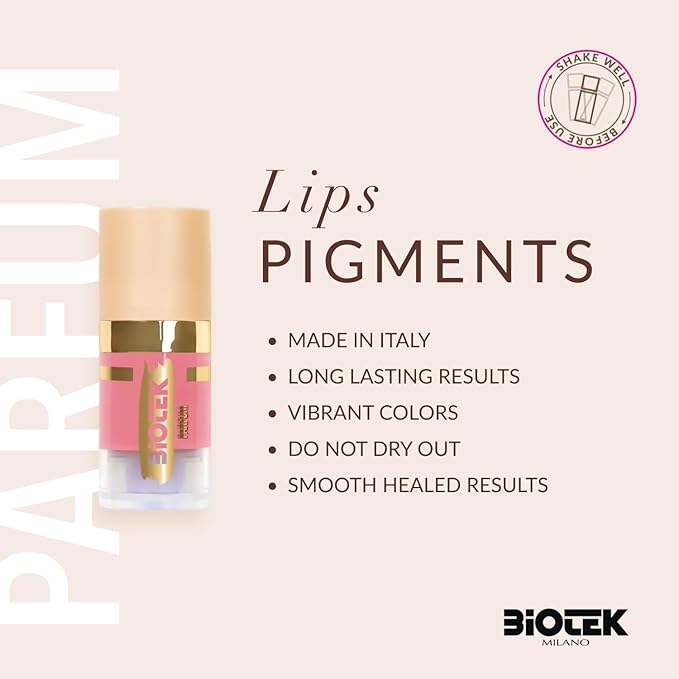 Biotek Lip Pigment for Permanent Makeup - Natural Antique Pink Lip Color - Made in Italy - Parfum 0,24 fl.oz.