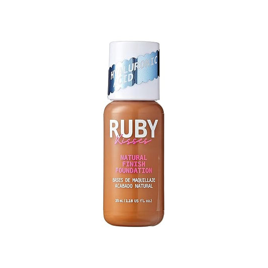Ruby Kisses No More Blemish Liquid Foundation with Hyaluronic Acid, Blemish Control, Semi Matte Medium Coverage, Buildable Long Lasting, Lightweight
