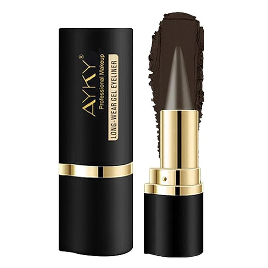 Long Wear Gel Eyeliner, Eyeliner Cream Stick Natural Black, Eye Liner Gel Waterproof Smudge Proof, Long Lasting Smooth Eye liner Pencil (Brown)