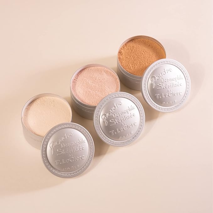 T. LeClerc Loose Facial Powder - Face Makeup Setting Powder Longwear, Blendable Mineral Minimizes Pores & Perfects Skin Tones Blurs Fine Lines Foundation, Concealer, Smoothes, Mattifies (Natural)