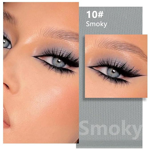 Matte Singe Eye Shadow Palette Makeup, Matte Smoky Gray Monochrome Eyeshadow For Old Women, Mini Pressed Pigmented Waterproof Sombras Para Ojos, Vegan, Talc, Paraben & Cruelty Free, 10