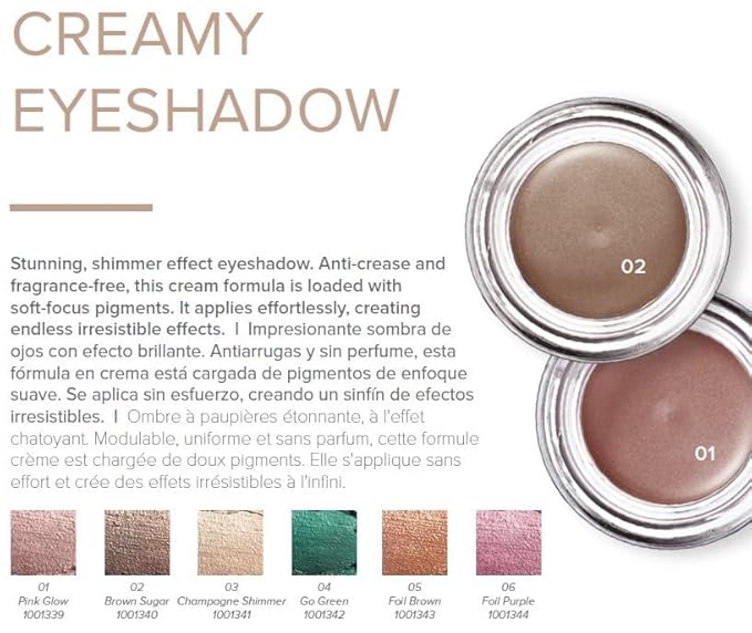 FARMASi Long Lasting Creamy Eyeshadow, Eye Makeup With Crease- Resistant Ingredients, Ultra Pigmented in Matte, Shimmer and Waterproof Finishes, 0.1 fl. oz / 3 ml (Go Green)