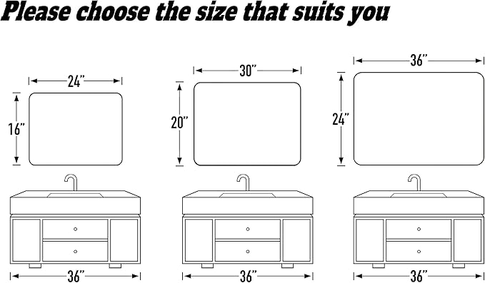 16x24 Rectangle Mirror Full Length Wall Mounted Hanging or Against Wall Metal Frame Dressing Make-up Mirrors for Entryway Bedroom Bathroom Living Room 16 24 inch Black