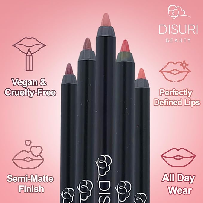 Blush Blossom Color Pop Lip Liner - Semi-Matte Finish, Vegan and Cruelty-Free - Creamy Lip Liner - Highly-Pigmented and Long Lasting for Shaping and Sculpting Lips