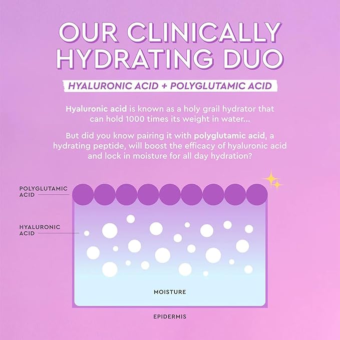 Glow Recipe Plum Plump Hyaluronic Acid Face Cream, Travel Size - Hydrating, Firming & Plumping Facial Moisturizer for Women & Men - Korean Skin Care with Polyglutamic Peptides for Dry Skin (20ml)