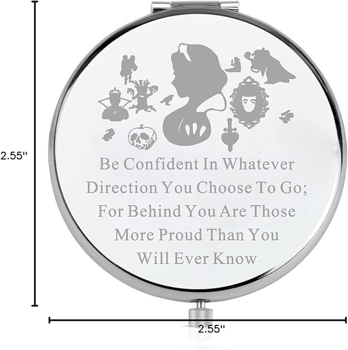 LQRI Snow W Princess Makeup Mirror Faily Cartoon Tales Princess Compact Makeup Mirror Faily Cartoon Tales Film Fans Gift