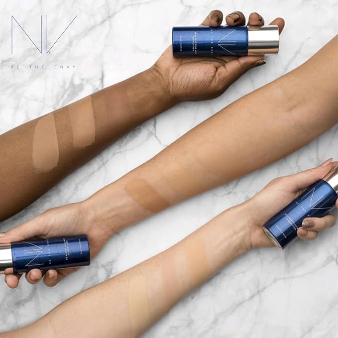 NV BB Perfecting Mist Foundation Buildable Coverage Professional Airbrush Makeup with Plant-based Stem Cell Polypeptides, Vitamins A, D, E and Aloe, 1.5 ounces, Cool Buff