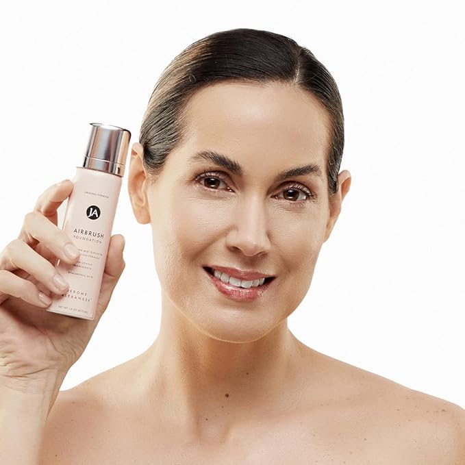 Jerome Alexander MagicMinerals AirBrush Foundation, Spray Makeup with Skincare Active Ingredients, Ultra-Light, Buildable, Full Coverage Formula (Light)