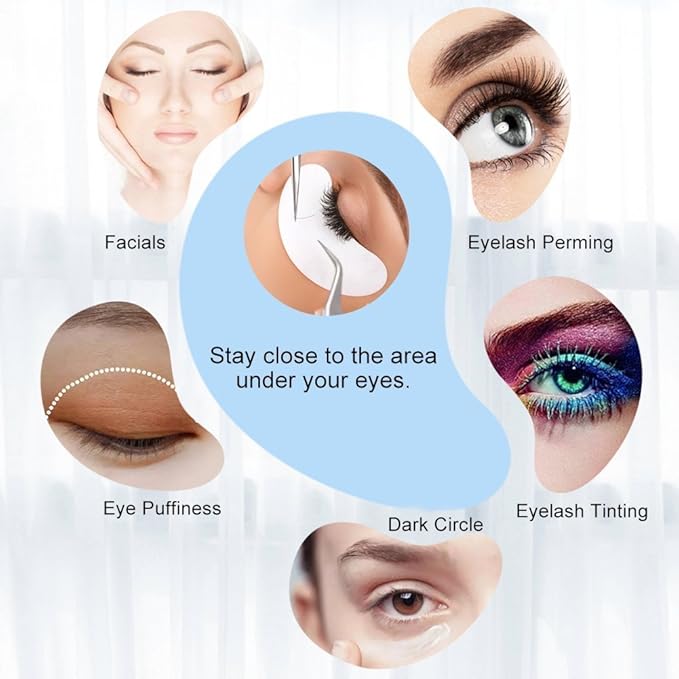 100 Pairs Eye Gel Patches, Lint Free Eye Gel pads for Eyelash Extension,Eye Mask Beauty Tool (Girl)