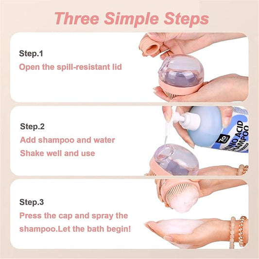 Shower Brush for Body - Silicone Cradle Cap Brush - 2-in-1 Soft Bath with Bubbler 2PCS
