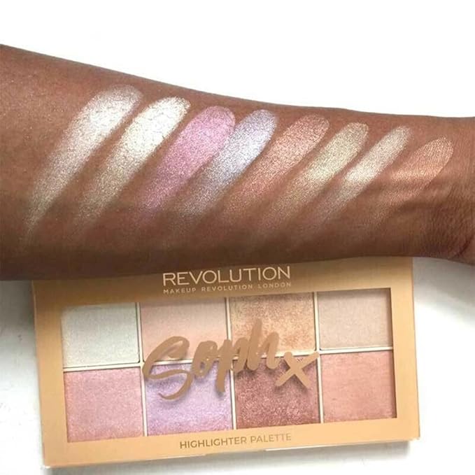 Makeup Revolution Soph X Highlighter Palette, Highlighter Makeup, Gluten Free, Vegan & Cruelty-Free, 16g