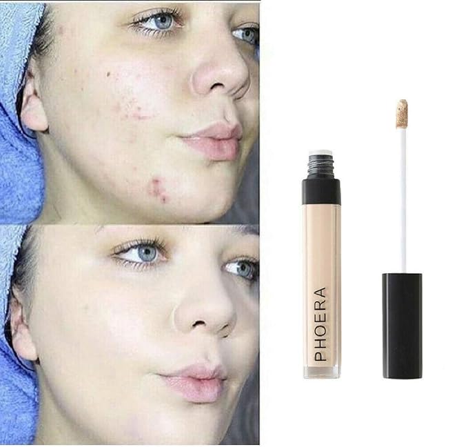 AQUAPURITY PHOERA Liquid Concealer Full Coverage Makeup Face Moisturizer Foundation Conceal Under Eye Dark Circles (104 CUSTARD)