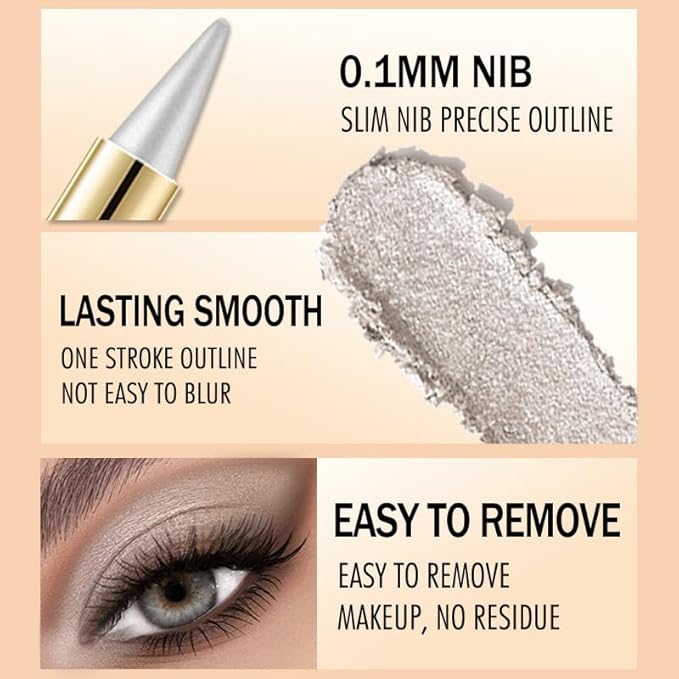 Long Wear Gel Eyeliner, Eyeliner Cream Stick Natural Black, Eye Liner Gel Waterproof Smudge Proof, Long Lasting Smooth Eye liner Pencil (Brown)