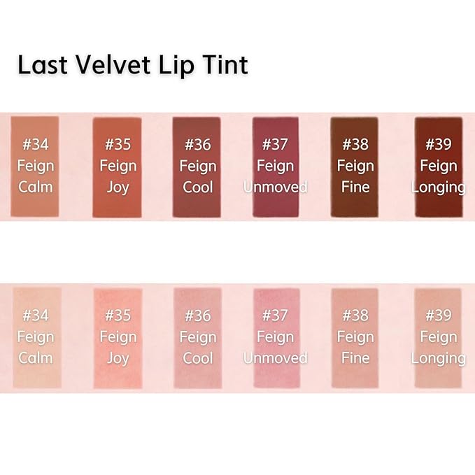 BBIA Last Velvet Lip Tint - Soft & Creamy Matte Finish Lip Stain, Blur Effect with Velvety Texture, Long-Lasting, High Pigment, Lightweight, Non-Drying, Korean Lip Makeup (36 FEIGN COOL)
