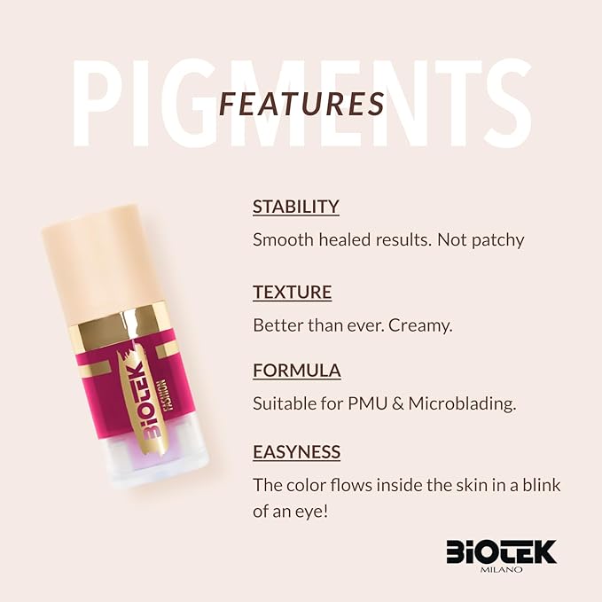 Biotek Lip Pigment for Permanent Makeup - Black Cherry Color for Lip - Made in Italy - Fashion 0,24 fl.oz.