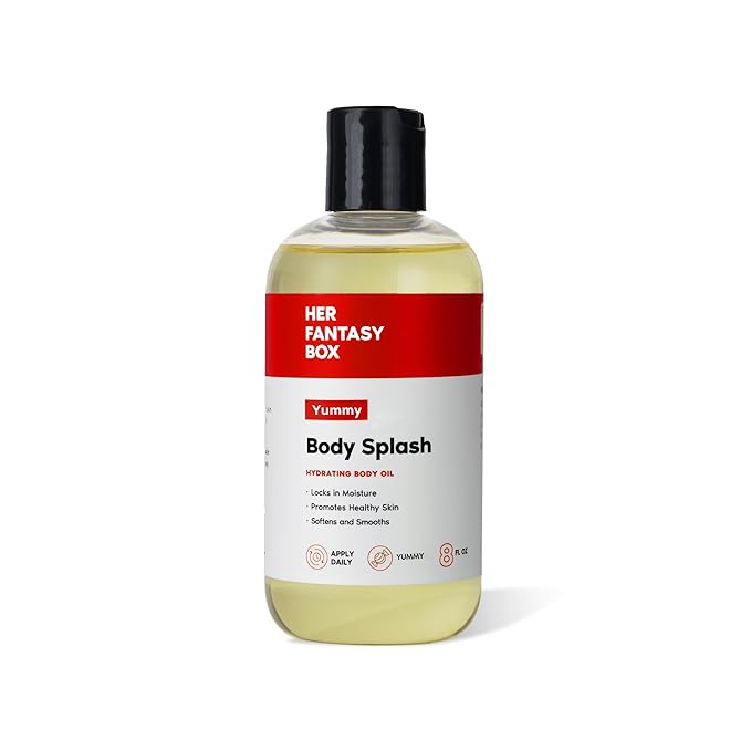 Body Splash Hydrating Body Oil (Yummy) - Moisturizing, Non-Greasy Formula for Soft, Smooth Skin - All-Natural, Lightweight & Nourishing