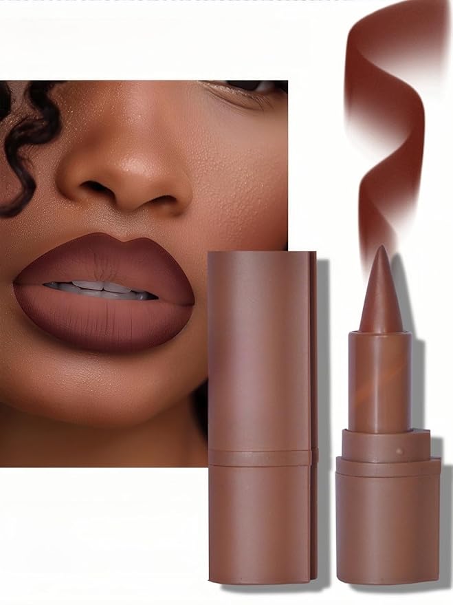 MAEPEOR 2 in 1 Creamy Lip Liner 8 Colors Matte Nude Dark Brown Lipliner High Pigmented Long lasting Gradient Lip Liner and Lipstick Lip Combo (03 Caramel Brulee)