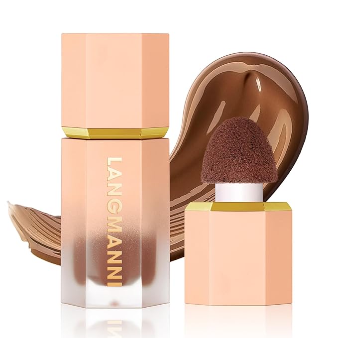 Liquid Contour Stick Makeup, Cream Face Bronzer Stick Built-in Sponge Tip, Cool Toned Contour Stick for Women and Girl, Lightweight Blendable Liquid Bronzer Concealer Stick (103 Camel Suede)