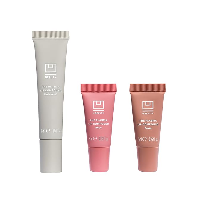 U Beauty The PLASMA Tinted Lip Compound - Anti-Aging & Anti-Wrinkle Lip Gloss, Hyaluronic Acid, Shea Butter & Peptides for Hydration & Plumping,Set - 15 mL