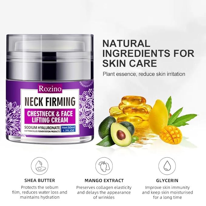 Collagen Face & Neck firming cream - best for tightening sagging skin, Neck Tightening Cream Neck Lift, Day & Night Neck Cream Moisturizing, Lifting & Recovery