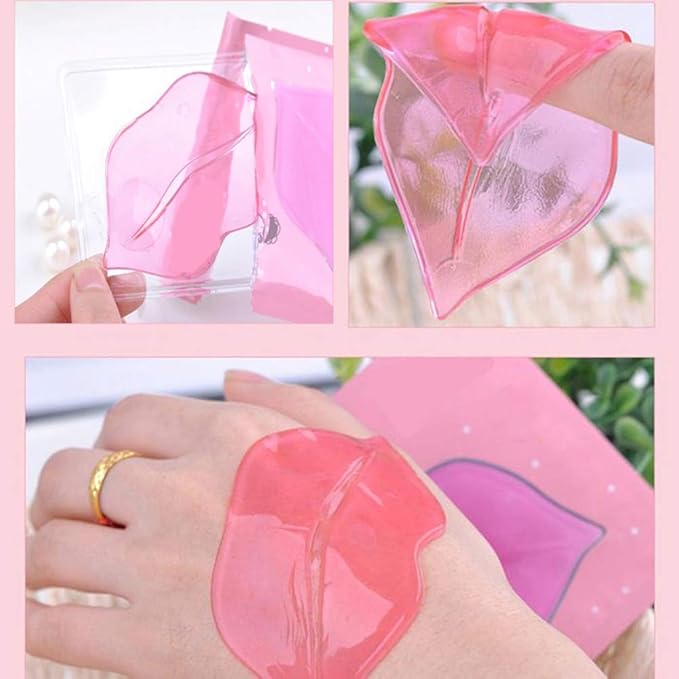 MEICOLY Moisturizing Lip Masks Crystal Collagen Eye Mask Gel Anti-Aging Eye Patches Dark Circle Remover 18 Packs with Box