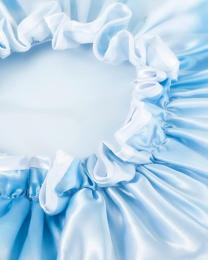 Aquior Shower Caps, Reusable Shower Cap for Women, Double Layer Waterproof Hair Cap, Large Size for All Hair Lengths,for Girls Spa Home Salon Use (Pink Cloud)