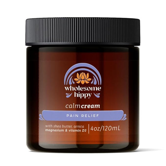 Magnesium Calm Cream – All Natural Body Butter with Magnesium, Vitamin D3, Arnica & Turmeric – Soothing Moisturizer for Skin Wellness & Relaxation – 4oz