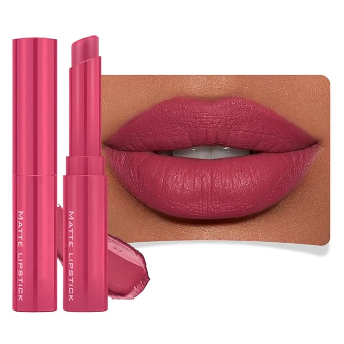 6-Color Velvet Matte Lipstick Balm-in-Pencil for Lips Makeup, Ultra Hydrating, Long-Lasting High lmpact Color Soft Finish, Waterproof Moisturized Lips