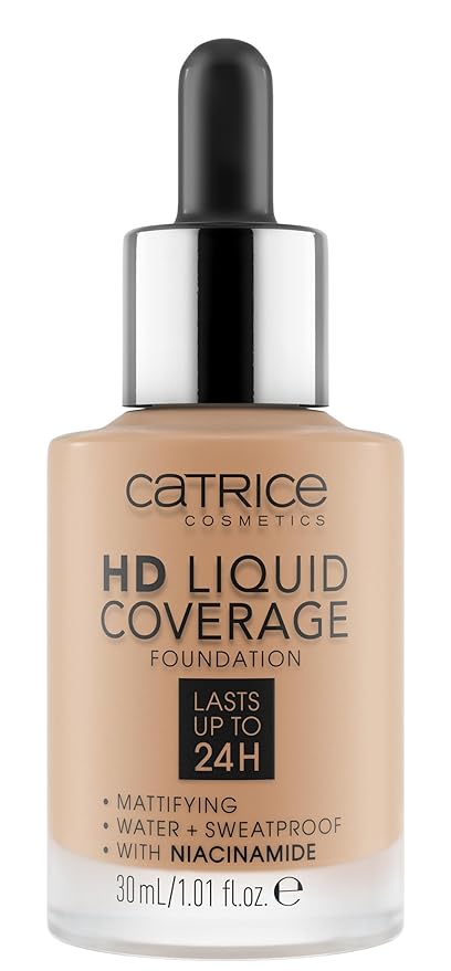 Catrice | HD Liquid Coverage Foundation | Flawless, High Coverage | Vegan & Cruelty Free (050 | Rosy Ash)