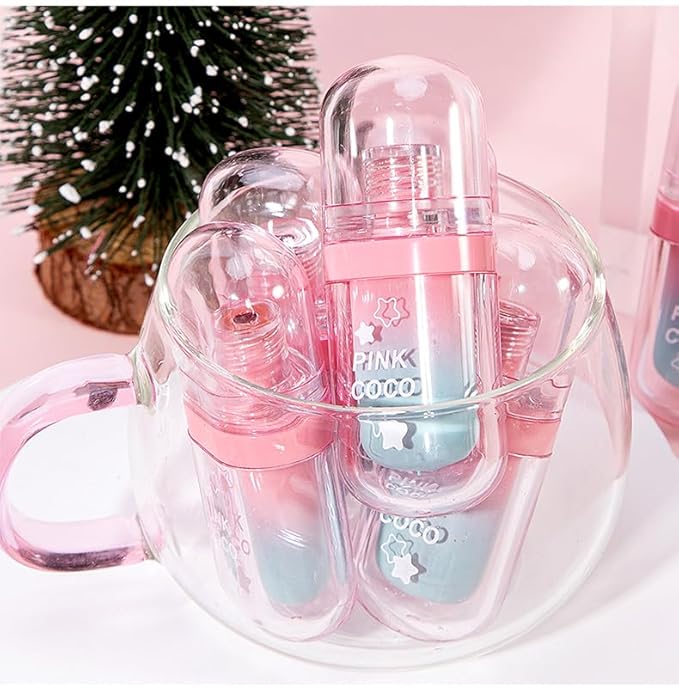 3 Colors Cute Lip Glosses Set, Matte Lip Stain Kit, Liquid Lipstick for Women,Velvet Lip Glaze,Long Lasting Lipstick Non-sticky Lip Gloss, Makeup Gift for Girls and Women (Set A)