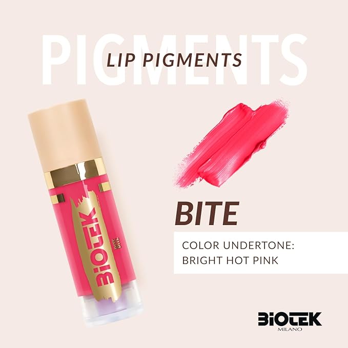 Biotek Lip Pigment for Permanent Makeup - Bright Hot Pink Lip Color - Made in Italy - Bite 0,61 fl.oz.