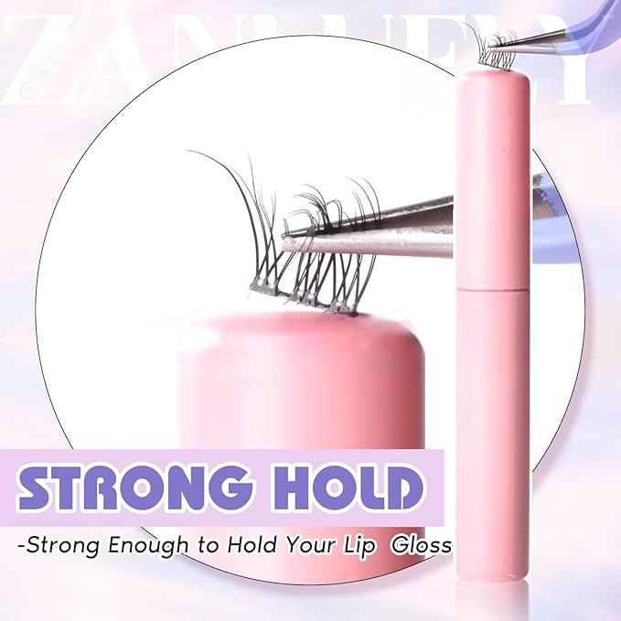 Self Adhesive Lash Clusters Natural No Glue Individual Lashes Wispy Self Adhesive Eyelash Clusters with Clear Strips DIY Eyelash Extensions(10-12MM)