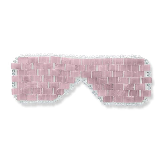 Alana Mitchell Rose Quartz Stone Eye Mask – Weighted Eye Mask to Eliminate Wrinkles, Puffiness, & Irritation – Headache and Migraine Relief Mask - 100% Rose Quartz for Hot & Cold Anti Aging Therapy