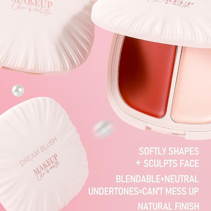 Cream Blush for Cheeks Creamy & Ultra Pigmented Formula Multi Use Face Blushes Makeup Cosmetics #03