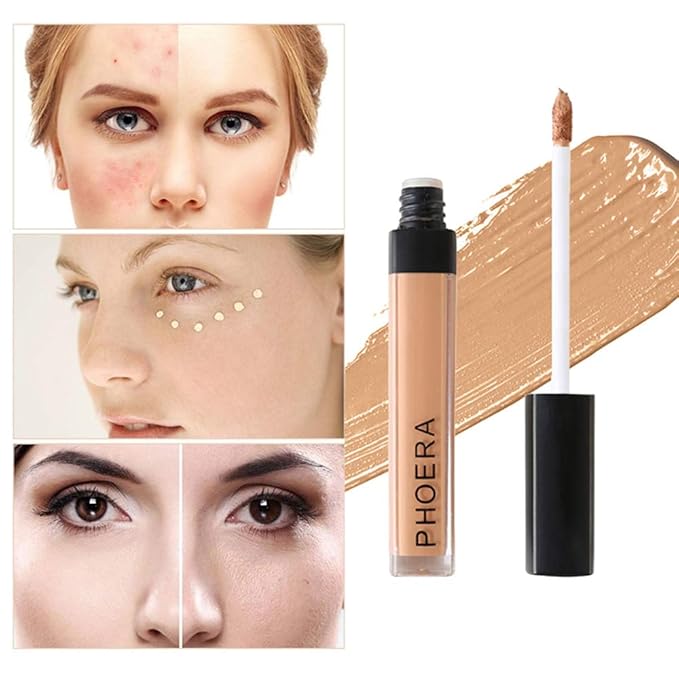AQUAPURITY PHOERA Liquid Concealer Full Coverage Makeup Face Moisturizer Foundation Conceal Under Eye Dark Circles (101 LIGHT)