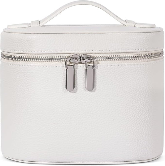 Makeup Bag, Travel Make up Case with Compartments and Handle, Portable Cosmetic Organizer Bags,Toiletry Bag for Women