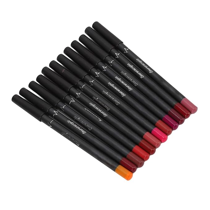12Pcs Lip Liner Contour Pencil, Lip Liner Contour Pencil Matte Lipstick Set for Beauty Lovers Lipstick Pencil Makeup Tool Set Lip Contour Pencil Matte Lipstic
