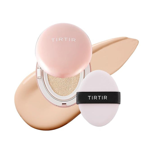 [*Mini Size*] TIRTIR All Cover Pink Cushion | Korean Cushion Foundation, (#15C Fair Porcelain, 0.15 Fl Oz)