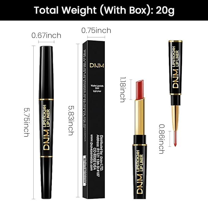 BINGBRUSH 2 IN 1 Lip Liner & Lipstick Makeup Set, Dark Red Matte Metallic Lipliner Set for Black Mature Women Waterproof Long Lasting Gift Set (3Pcs Set10-Matte:25#26#27#, 3Pcs)