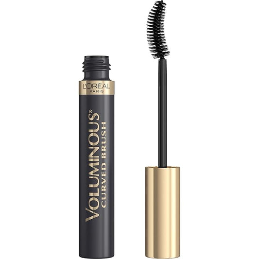 L’Oreal Paris Makeup Voluminous Mascara Original, Curved Brush Lifts & Builds Lashes Up To 5X Volume, Clump Free, Smudge Free, Black Brown, 0.28 Fl Oz