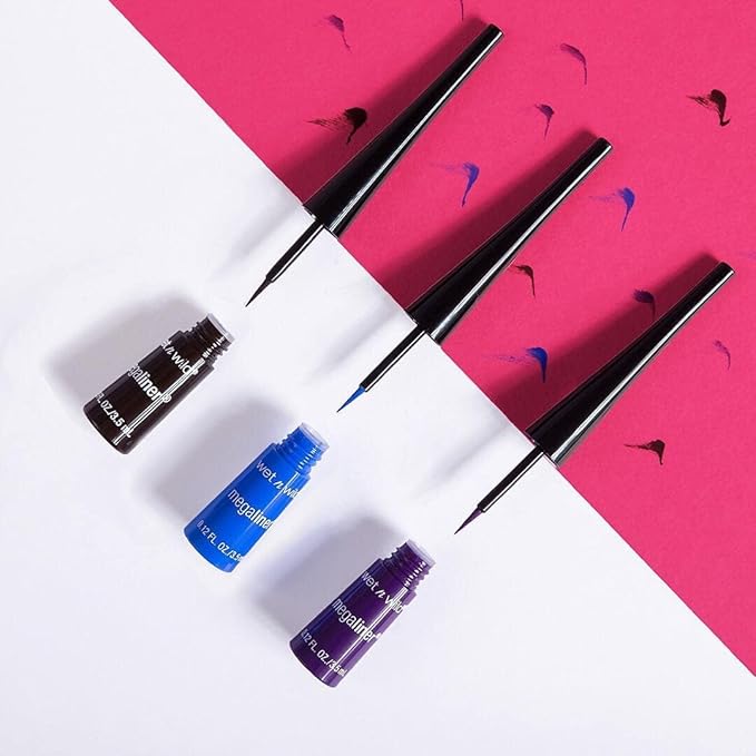 wet n wild MegaLiner Liquid Eyeliner - Black (Pack of 2)