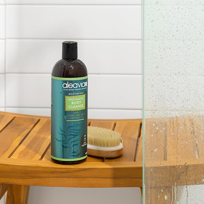 Aleavia Body Cleanse – Organic & All-Natural Prebiotic Body Wash – Fragrance-free and Sulfate-Free Enzymatic Body Cleanser – 16 Oz.