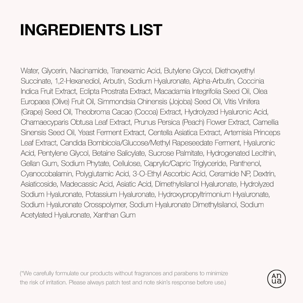 ANUA Niacinamide 10 + TXA 4 Serum, Hyaluronic Acid, Tranexamic acid, Facial Serum for Glass Skin, Clarifying, Radiant Complexion with Natural Color, Korean Skin Care (30ml /1.01 fl.oz)