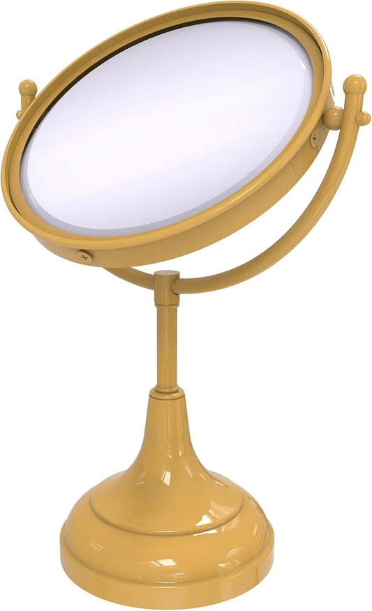 Allied Brass DM-2/3X-SGL 8 Inch Vanity Top Make-Up Mirror 3X Magnification, Spanish Gold