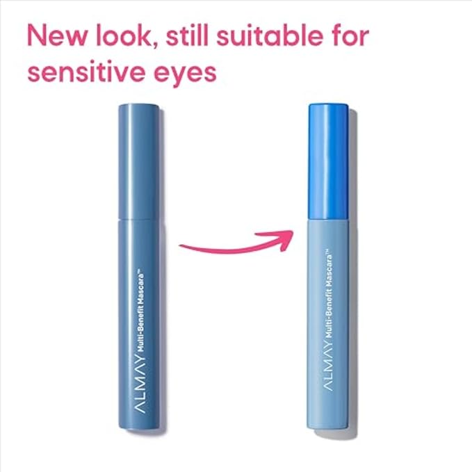 Almay Mascara, Volume, Length, Definition & Conditioning, Multi-Benefit Eye Makeup, Hypoallergenic and Fragrance-Free, 504 Black